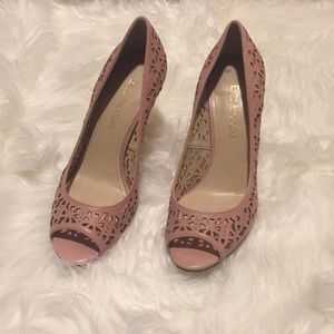 Pink cute peep toe Enzo Angiolini heels